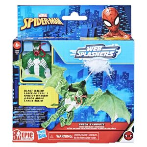 HasbSpiderman Járműkészlet és Zöld Szimbiota Figura 10Cm