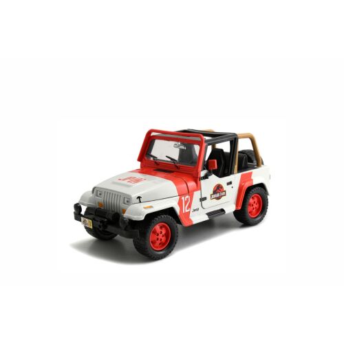Jurassic World 1992 Jeep Wrangler öntött autómodell 1:24 méretarányban - Modell és makett