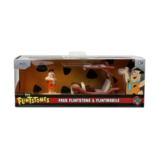 Jada fém autó szett Flintmobile méretarány 1:32 és Fred Flintstone figura 147285718