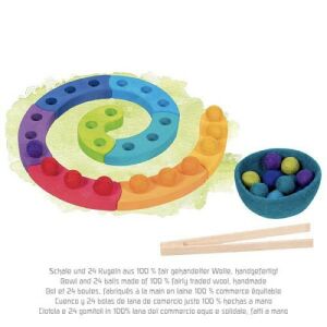 Szín-szortírozó, színes fa golyókkal - GOKI GK58354 147288924 - Goki