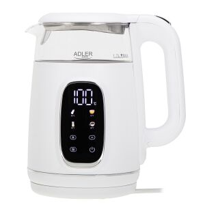 Adler AD 1305 1.7L Vízforraló 2200 Watt - Fehér/Ezüst (AD 1305 WS)
