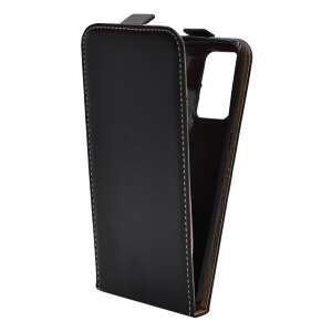 Tok álló, bőr hatású (FLIP, lefelé nyíló, szilikon tartó) FEKETE [Oppo Reno 5 5G] (5996591160283)
