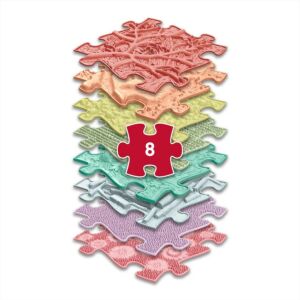 Muffik ortopédiai puzzle szőnyeg - Pasztell szivárvány készlet, 8 db 147293621 - Babajáték