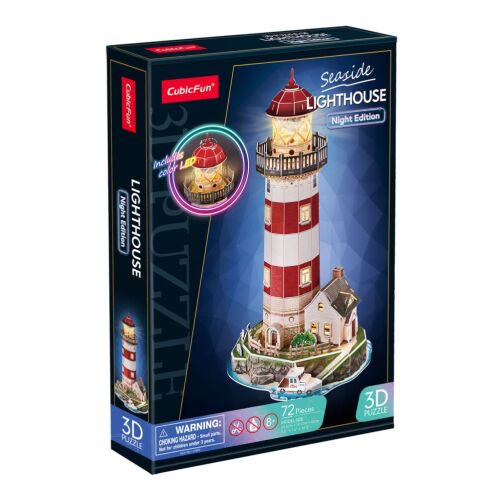 CubicFun 3D puzzle Világítótorony 42 cm, LED világítással, 72 darabos 147293733