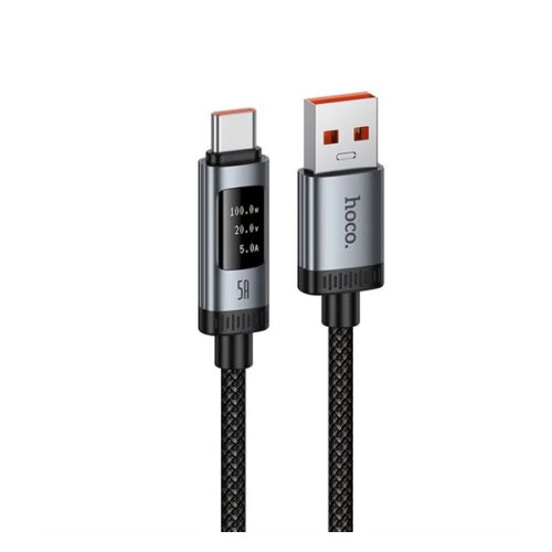 HOCO U148 USB-C kábel, 120cm, fekete, gyorstöltő adatkábel - Hoco