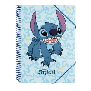 Disney Stitch - A4-es mappa gumiszalaggal + 30 átlátszó tasak