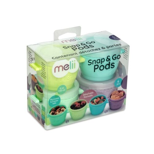 4 db-os szilikon Snap&Go tároló készlet, Melii, 118 ml