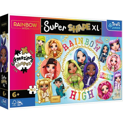Trefl Rainbow High Super Shape XL 160 darabos puzzle gyerekeknek 6 éves kortól - Puzzle és kirakó