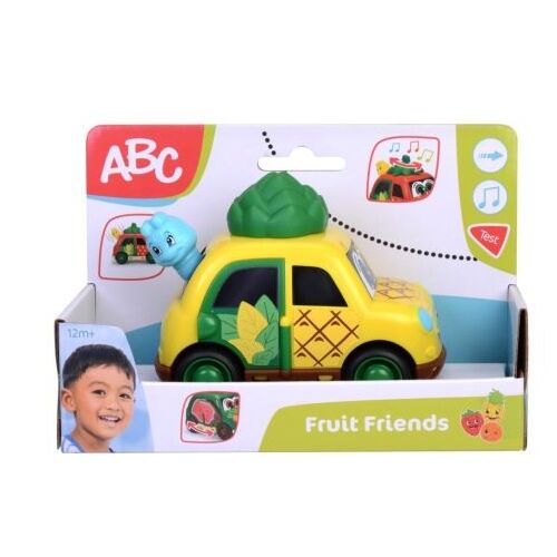 Abc Fruit Friends Ananászos autó 12 cm, zenélő játékautó babáknak 12+ hónapos kortól - Autó és jármű
