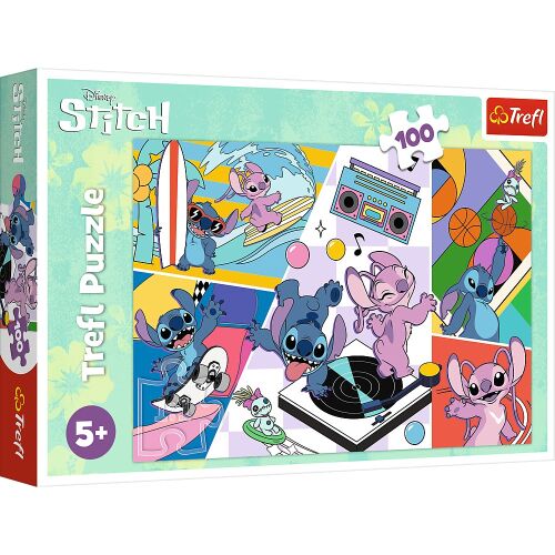 Trefl 100 darabos Stitch Memories puzzle 5+ gyerekeknek - Puzzle és kirakó
