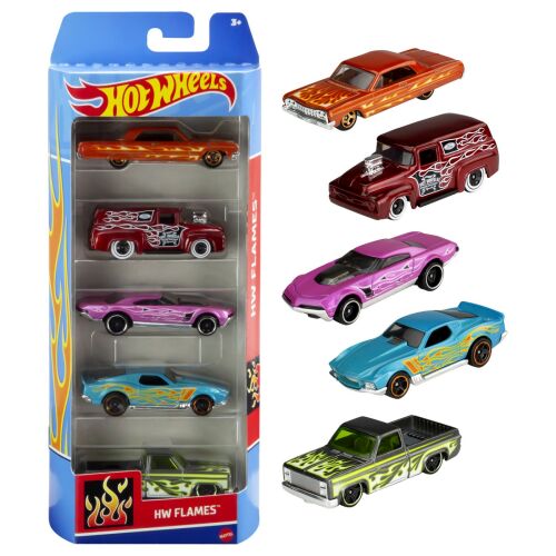 Hot Wheels HW Flames 5 darabos kisautó készlet - Autó és jármű
