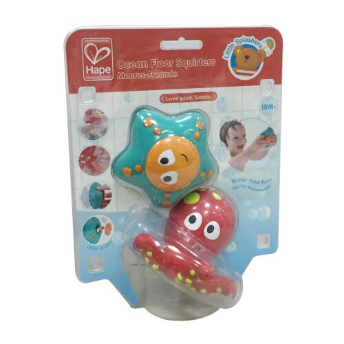 Hape Ocean Friends fürdőjátékok csomagolásban, polip és tengericsillag spriccelők - Fürdőjáték