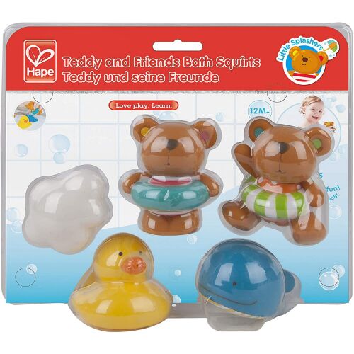 Hape Teddy és barátai fürdőjáték készlet csomagolásban - Fürdőjáték