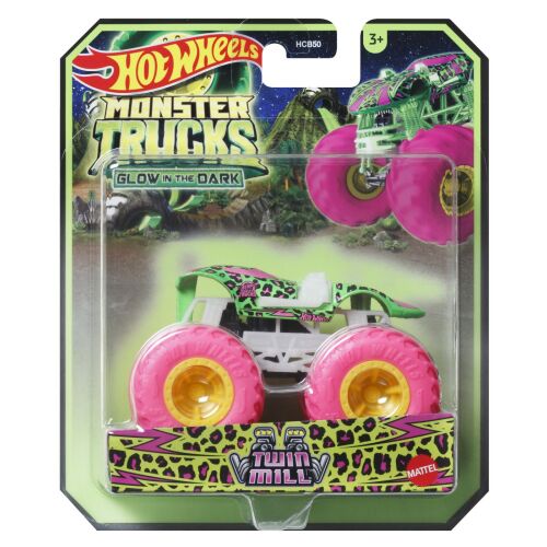 Hot Wheels Monster Truck Glow in the Dark Twin Mill kisautó 1:64 méretarány - Autó és jármű
