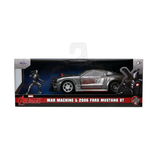 Jada Toys öntött autó - Marvel, Ford Mustang 1:32 és War Machine figura