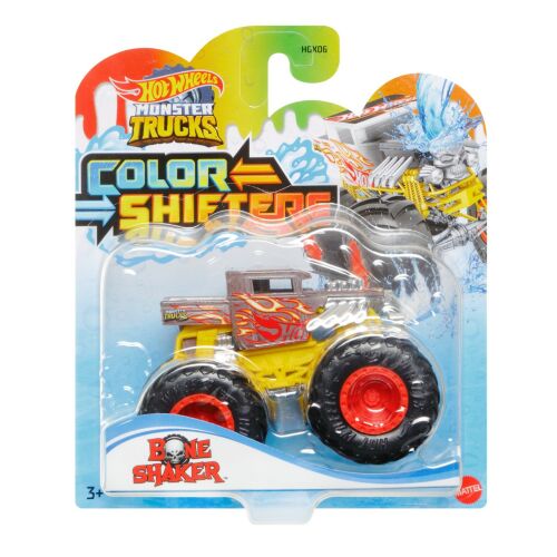 Hot Wheels Monster Trucks Color Shifters Bone Shaker 1:64 méretarányú játék teherautó csomagolásban - Autó és jármű