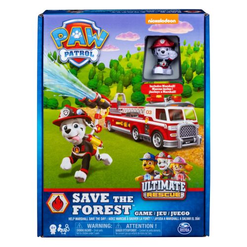 Paw Patrol társasjáték, családi készlet, Marshall figura mellékelve