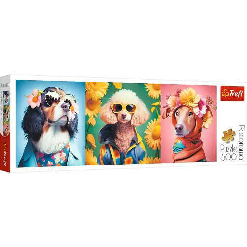 Trefl puzzle - Panoráma, Kutyadivathét, 500 db 168592127 - Puzzle és kirakó