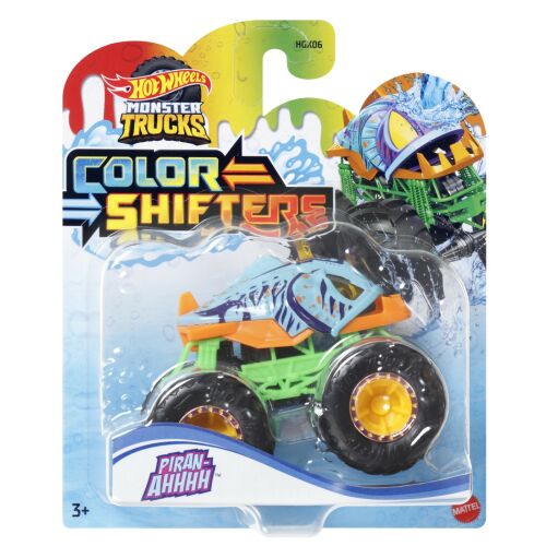 Hot Wheels Monster Truck Piran-Ahhhh színváltós 1:64 méretarányú játékautó - Autó és jármű