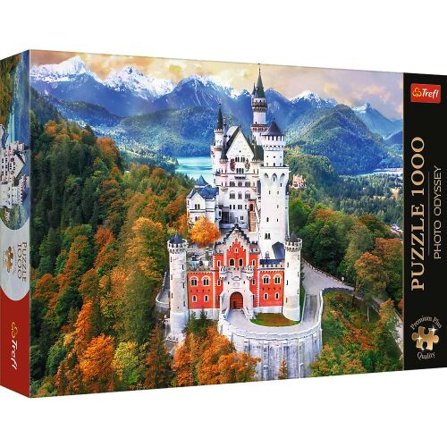 Puzzle Trefl 1000 Premium Plus Photo Odyssey Neuschwanstein kastély Németország 169921040 - Puzzle és kirakó