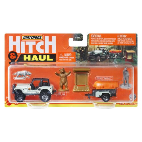 Matchbox Hitch & Haul 1988 Jeep 4x4 Trailer Trawler játékszett - Autó és jármű