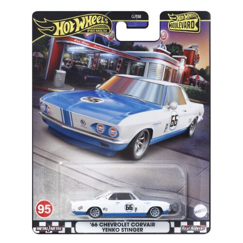 Hot Wheels prémium Boulevard '66 Chevrolet Corvair Yenko Stinger fém autó, méretarány 1:64 - Autó és jármű