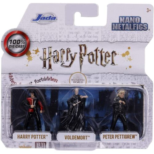 Jada Toys Harry Potter Nano Metalfigs 3 darabos készlet: Harry, Voldemort, Peter Pettigrew - Mesehős figura