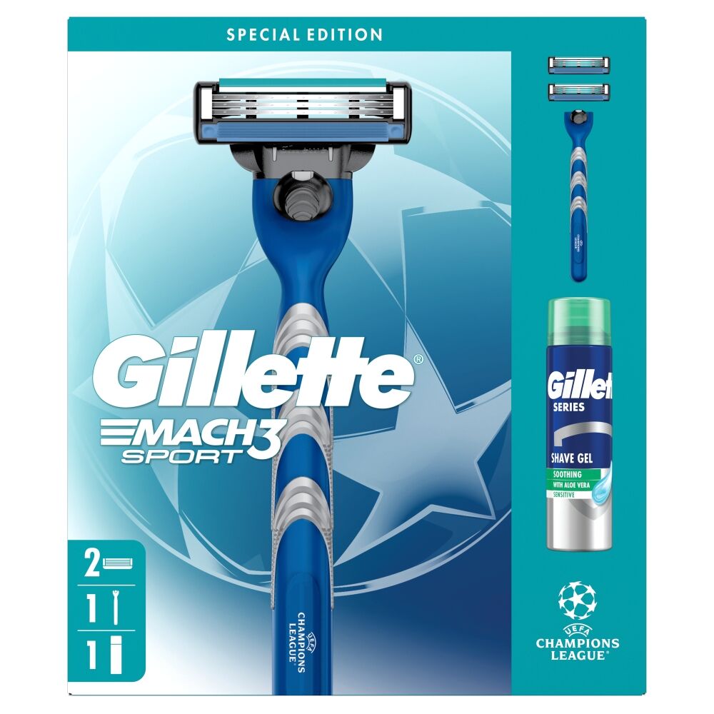E-shop Špeciálna edícia Ligy majstrov UEFA Gillette Mach3 Sport Gift Pack