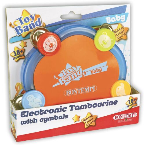 Bontempi Baby Elektronikus Tamburin Csengettyűkkel - Zenei Játék Csecsemőknek - Játék hangszer