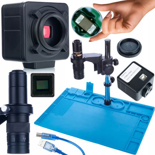 Rosfix Earth Pro MCEP-0.5X digitális mikroszkóp Crux PRO KMCP-HDMI-USB 5mp kamerával és szilikon szőnyeggel, vas talppal 480x320mm 147369113 - Mikroszkóp