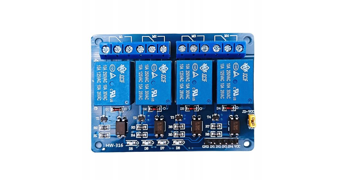 Rosfix 4 csatornás 5 V-os Arduino relé modul | Pepita.hu