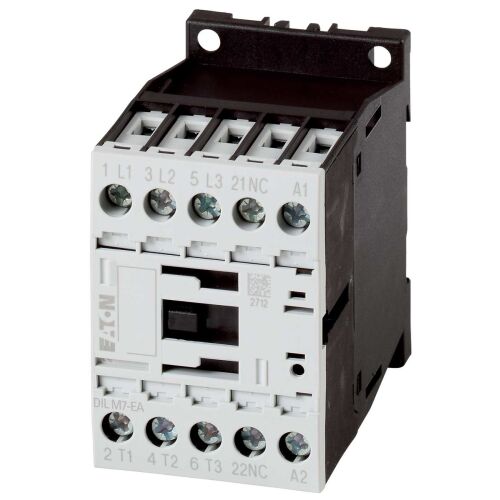 Eaton DILM7-01-EA(24VDC) 3kW Mágneskapcsoló, 400V, 24VDC vezérlés - Villanyszerelési segédanyag