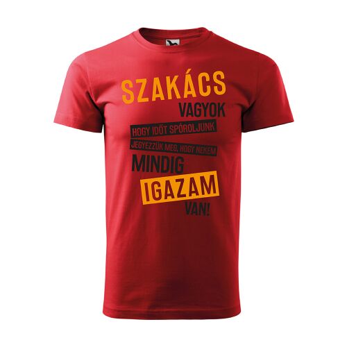 Póló Szakács vagyok mintával - Piros