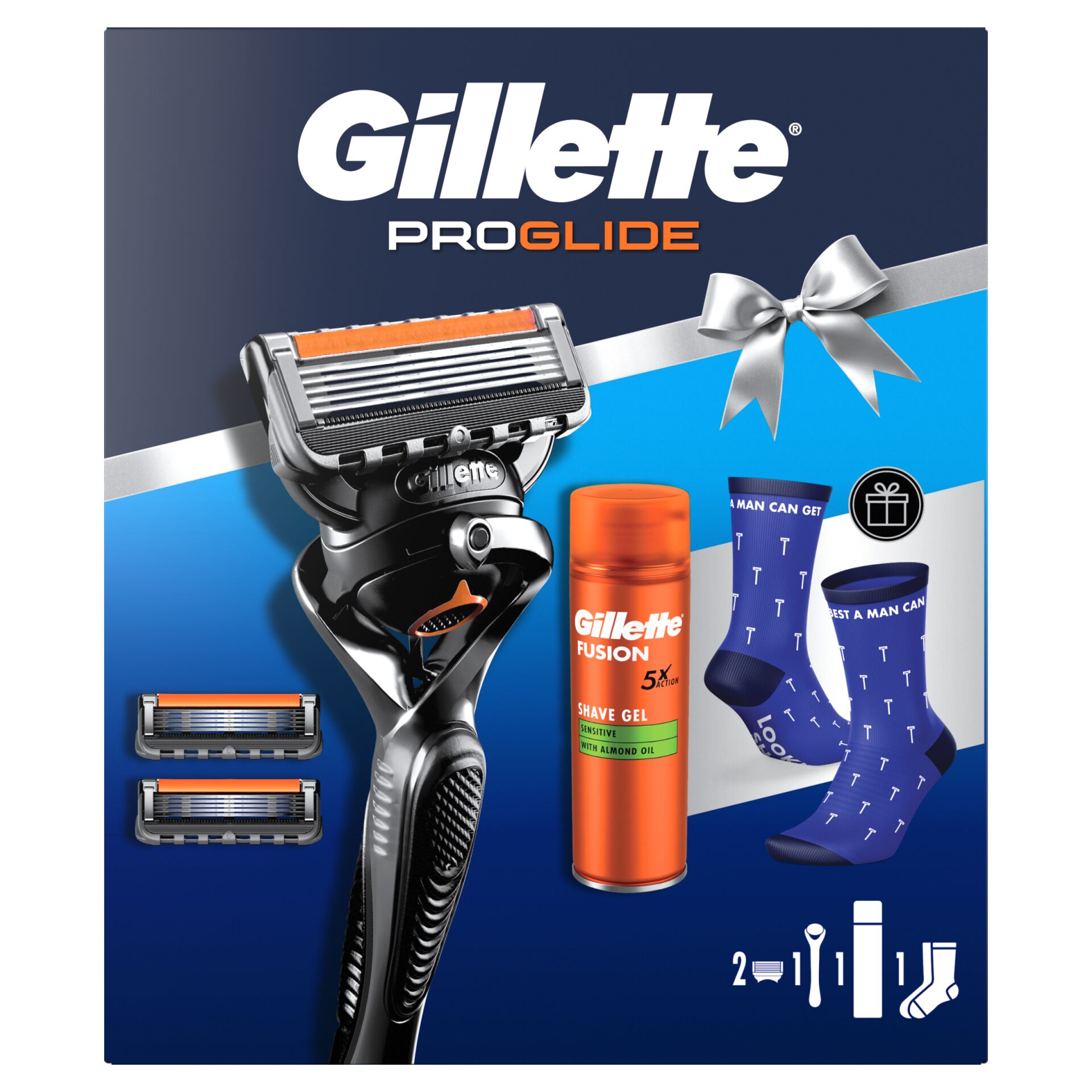 E-shop Darčekové balenie Gillette ProGlide na holenie s ponožkami