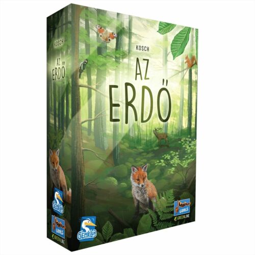 Az erdő társasjáték doboza erdei állatokkal és természeti jelenettel. - Társasjáték