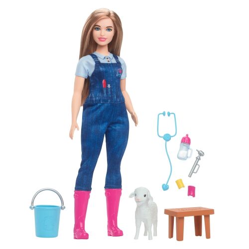 Barbie 65. Évfordulós Karrier Játékszett - Állatorvos Barbie baba kiegészítőkkel - Baba