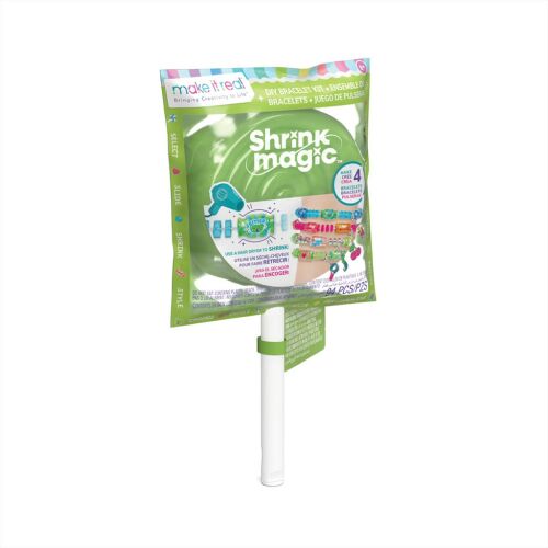 Make It Real Shrink Magic DIY karkötő készítő készlet - Zöld nyalóka csomagolás - Ékszerkészítő játék
