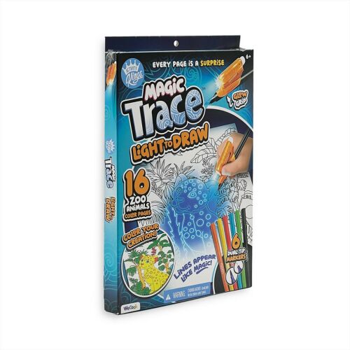 Magic Trace Light to Draw Állatkerti színező készlet - Kifestő foglalkoztató füzet