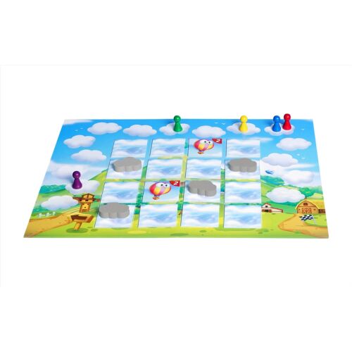 Cloud Race társasjáték elrendezése, memóriajáték gyerekeknek - Társasjáték