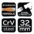 Favéső 32mm, CRV, 2-komponensű markolat 147559103