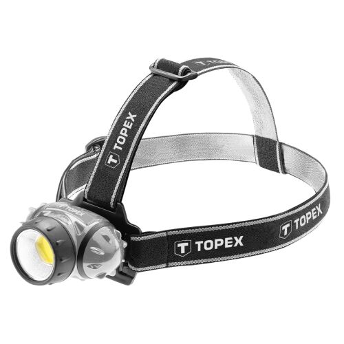 TOPEX 94W391 LED fejlámpa kempingezéshez, túrázáshoz és munkához - Verto