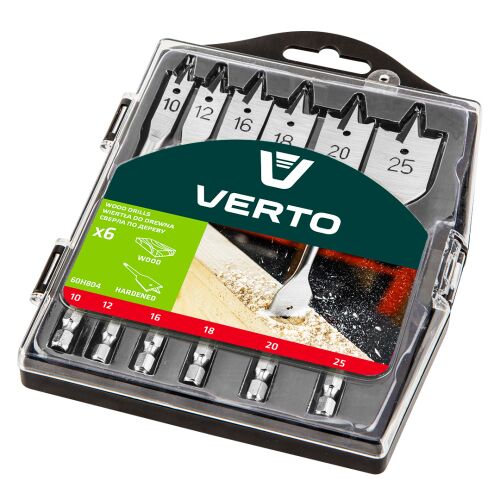 Lapos fafúró készlet 10, 12, 16, 18, 20, 25mm, 6db 147573964 - Fúrószár