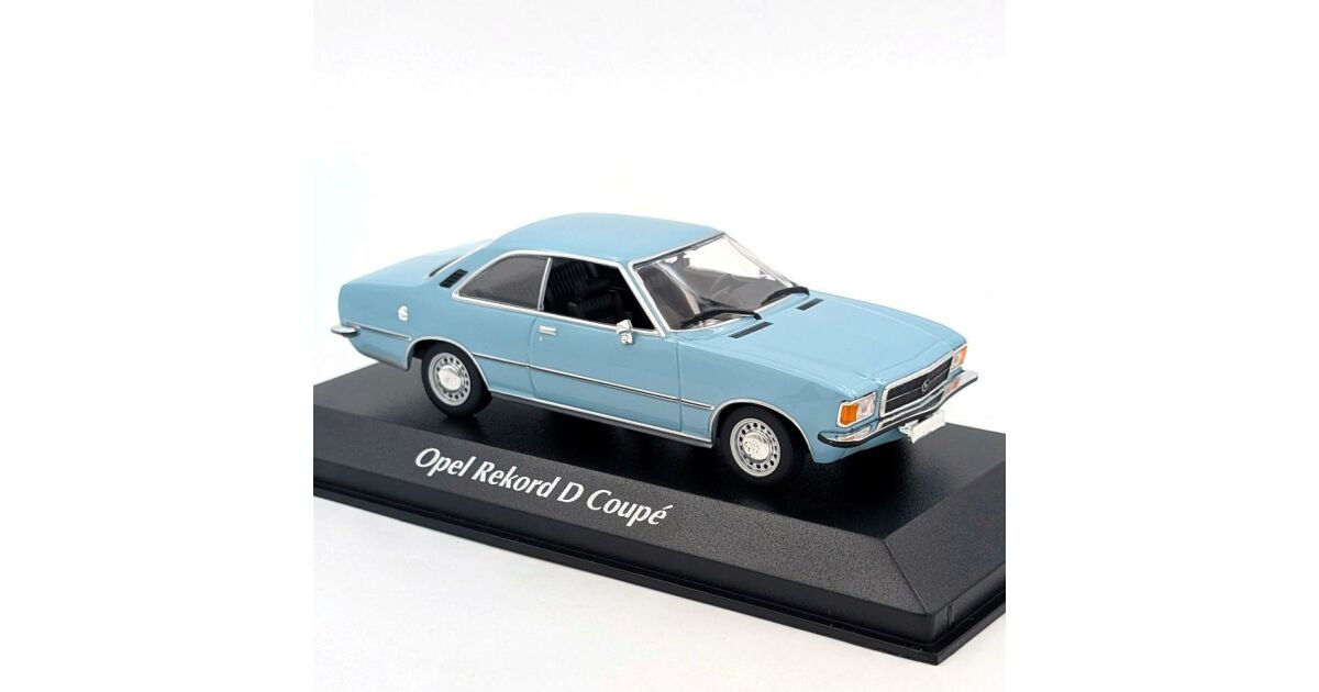 Minichamps 1:43 Opel Rekord D Coupe ano de construção 1975 Azul claro