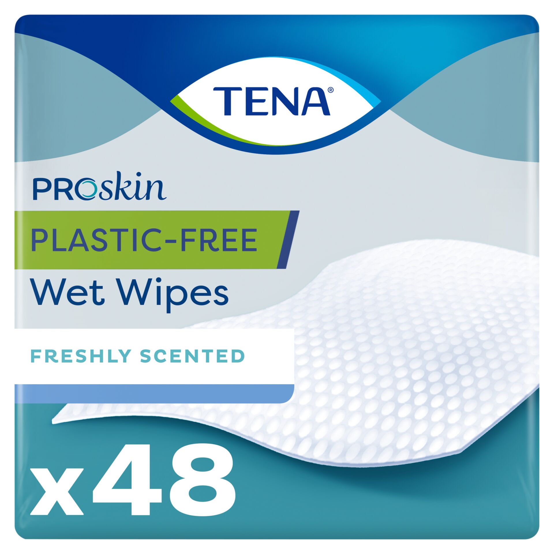 E-shop Tena ProSkin vlhčené obrúsky bez obsahu plastu 48ks