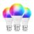 Három Nanoleaf Essentials B22 RGB okos izzó fehér háttéren