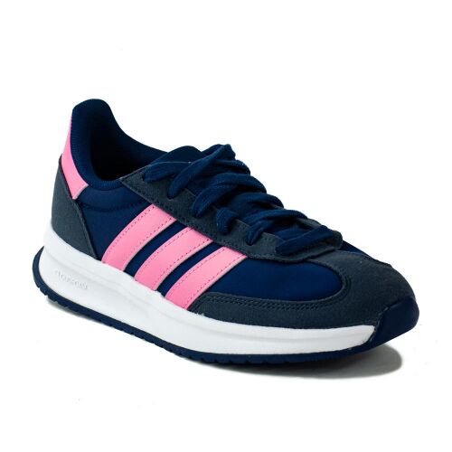 Adidas Run 70s 2.0 lány sneaker, tengerészkék és rózsaszín, ferde nézet - Női sportcipő