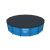 Bestway 457cm pool cover on blue steel frame pool, angled view