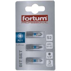 Fortum behajtó szett PZ1 1/4-es kereszt hornyú 3db/csomag 4741301 44467992 - Fortum