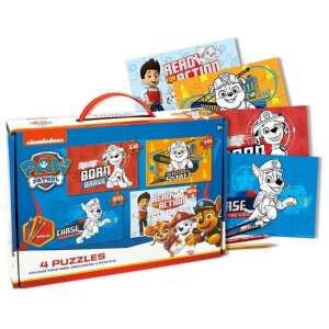 Paw Patrol color your own jigsaw puzzle set, 4 puzzles with 4 colored pencils, 12, 16, 20 and 24 pieces - Puzzle
