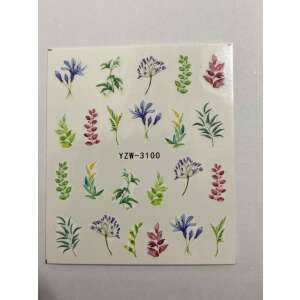 YZW-3100 Körömmatricák, Virágmintás, Vízátadó matricák körmökhöz - Körömmatrica